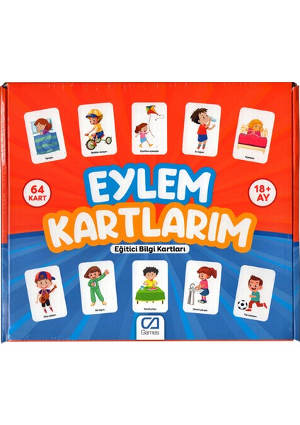 +18 Ay Eylem Kartlarım Eğitici Bilgi Kartları CA5174 (Ca Games)