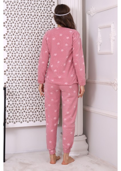 Fwn 3024 Peluş Welsoft Polar Kışlık Yumoş Kadın Pijama Takımı