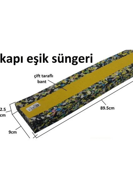 Yapışkanlı Kapı Altı Isı Yalıtım Süngeri Eşik Süngeri 1 Adet