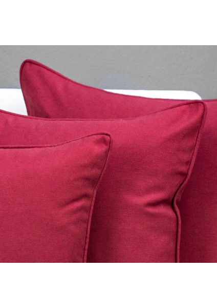 Bordo Renk Düz Kırlent Kılıfı Duck fiyatları