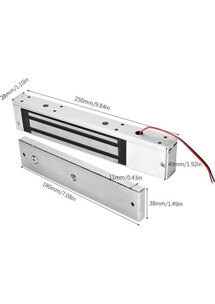 DR-500 Elektromanyetik Kapı Kilit 500 Kg DC12V