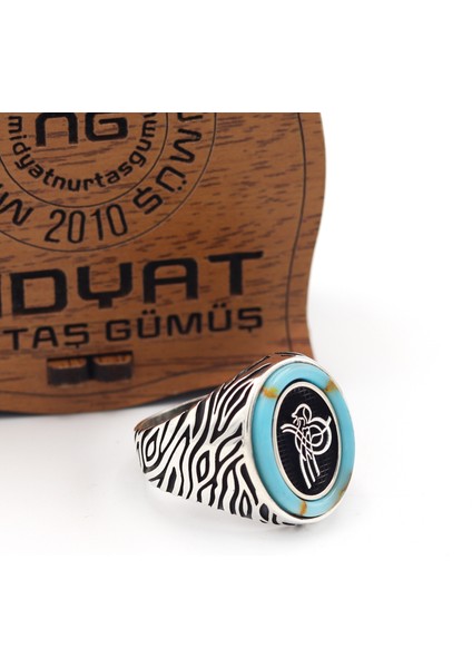 Tuğra Model Erkek Gümüş Yüzük 201021515