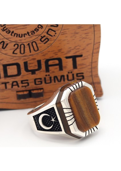 Kaplangözü Taşlı Erkek Gümüş Yüzük 201021513 modelleri
