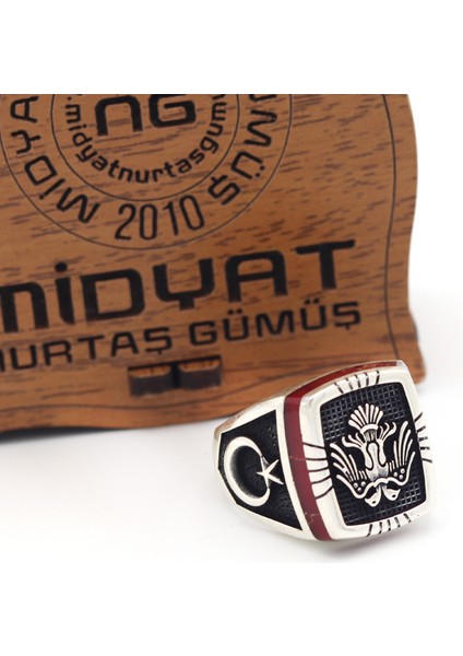 Çift Başlı Selçuklu Kartalı Erkek Gümüş Yüzük 201021487 modelleri
