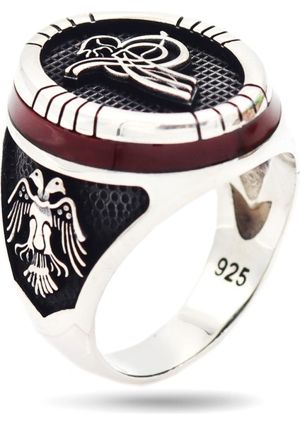 Tuğra Model Erkek Gümüş Yüzük 201021478