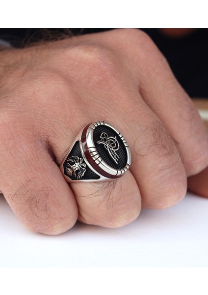 Tuğra Model Erkek Gümüş Yüzük 201021478 fiyatları