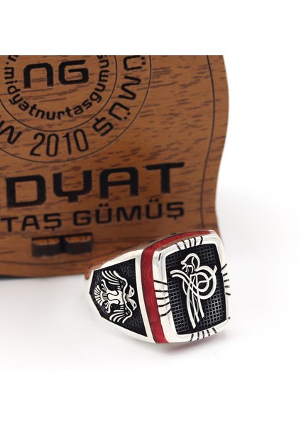 Tuğra Model Erkek Gümüş Yüzük 201021474