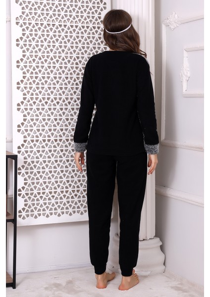 Fawn 3016 Peluş Welsoft Polar Kışlık Kadın Yumoş Pijama Takımı