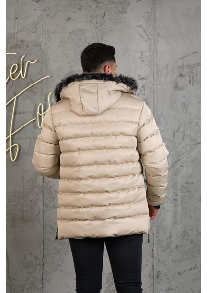 Kapşonlu Kapitone Içi Polarlı Erkek Şişme Mont indirimleri