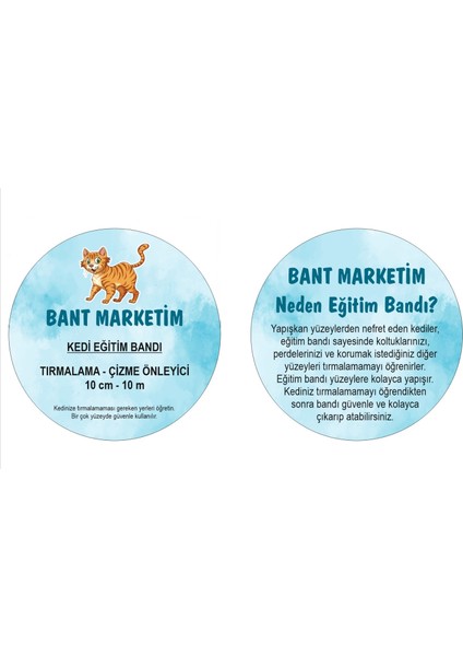 Bant Marketim Kedi Caydırıcı Eğitim Bandı, Mobilyalar Için Tırmalamaya Karşı Önleyici, %100 ŞEFFAF10 cm x 10 mt