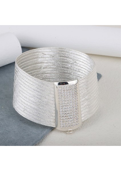 Kadın Gümüş Full Taşlı Toka 15 Sıra Trabzon Hasır Bileklik fiyatları