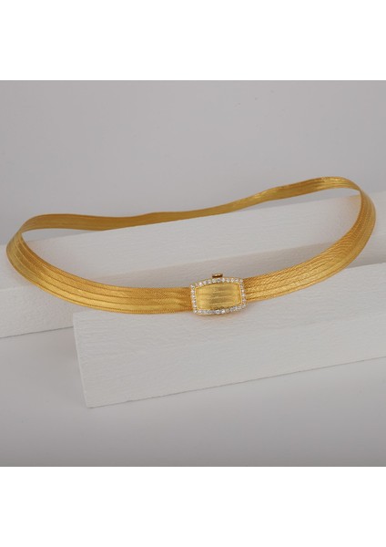 Kadın Gümüş 5 sıra Tek Sıra Taşlı Toka Trabzon Hasır Gerdanlık fiyatları