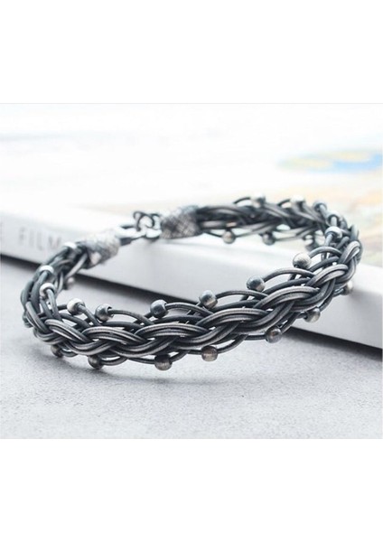 Kadın Oksitli Gümüş Kazaziye Bileklik