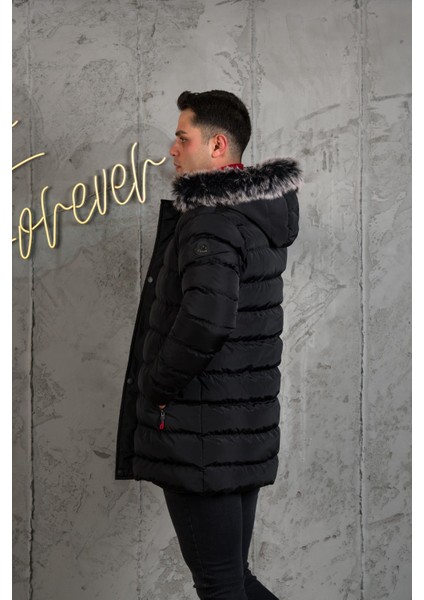 Slimfit Kapşonlu Içi Astarlı Erkek Spor Kapitone Mont fırsatları