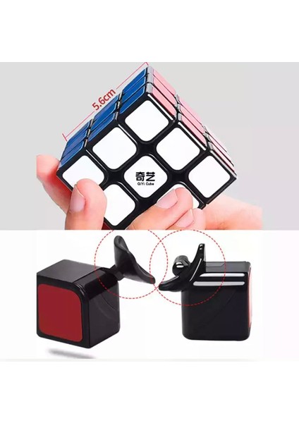 Qiyi 3x3 Speed Cupe Hızlı Profesyonel Dekompresyon Rubik Küp Zeka Küpü Akıl Küpü Sabır Küpü