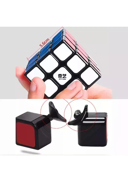 Mrs Toys Qiyi 3x3 Speed Cupe Hızlı Profesyonel Dekompresyon Rubik Küp Zeka Küpü Akıl Küpü Sabır Küpü