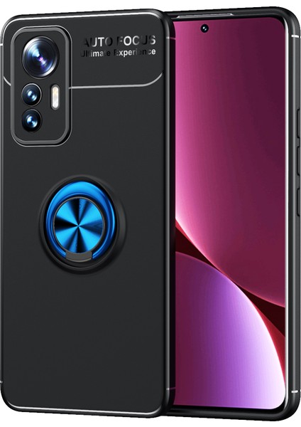 Xiaomi Mi 12 Lite Kılıf Yüzüklü Manyetik Ravel Silikon