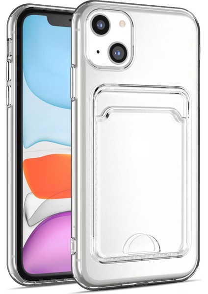 Apple Iphone 14 Plus Kılıf Kart Koymalı Şeffaf Setra Silikon