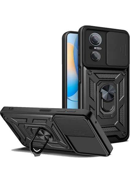 Huawei Nova 9 Se Kılıf Ultra Korumalı Yüzüklü Manyetik Sürgülü Vega Kapak