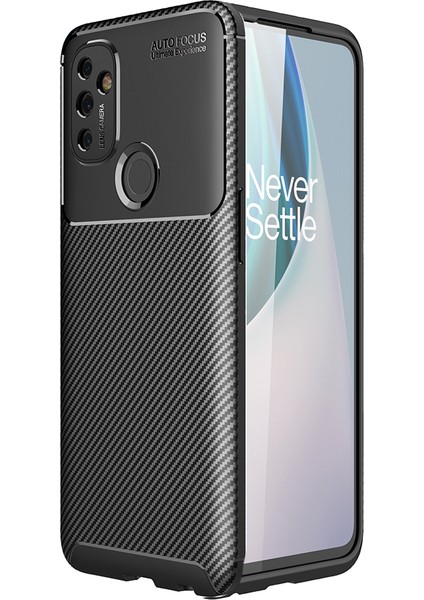 One Plus Nord 100 Kılıf Karbon Desenli Lux Negro Silikon