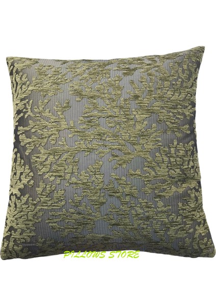 Mercan Desenli Açık Yeşil Kırlent Kılıfı 45CM*45CM