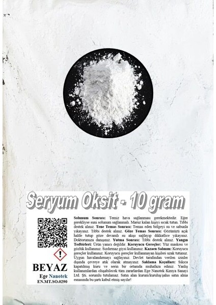 Ayna Parlatma Tozu Beyaz Seryum Oksit - 10 Gram