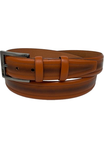 Taba Deri Ortası Dikişli 3.5 Cm.lik Klasik Erkek Kemer - 208-62-22KS fiyatları