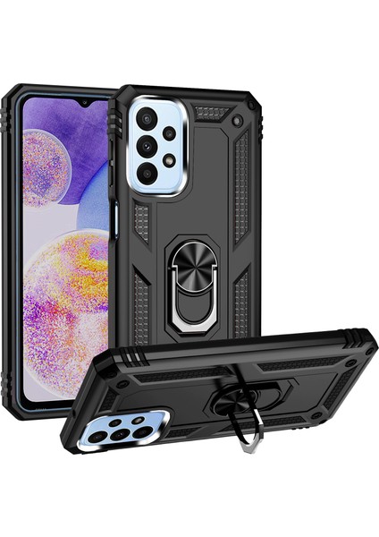 Samsung Galaxy A23 Uyumlu Kılıf Ultra Korumalı Yüzüklü Manyetik Vega Kapak