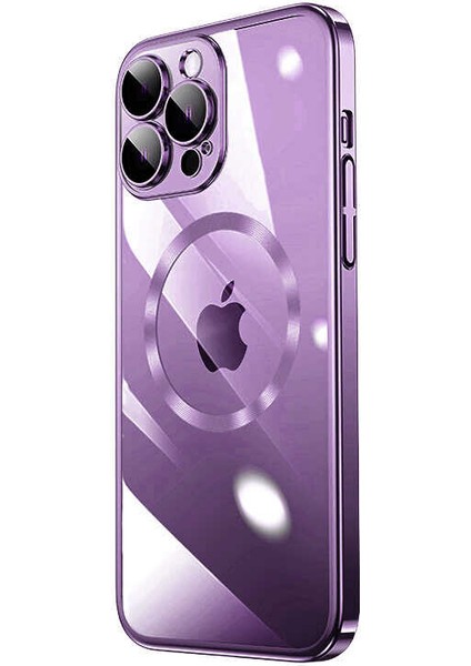 Apple iPhone 14 Pro Kılıf Renkli Kenarlı Kamera Korumalı Magsafeli Riksos Kapak