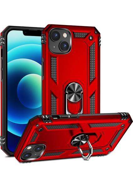 Apple iPhone 14 Kılıf Ultra Korumalı Yüzüklü Manyetik Vega Kapak