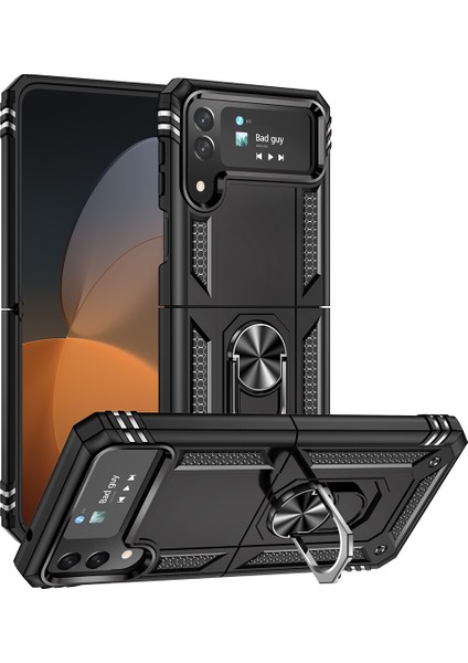 Samsung Galaxy Z Flip 4 Kılıf Ultra Korumalı Yüzüklü Manyetik Vega Kapak