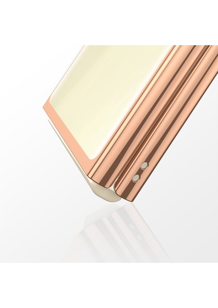 Samsung Galaxy Z Flip 4 Kılıf Renkli Kenarlı Kamera Korumalı Şeffaf Kıpta Kapak