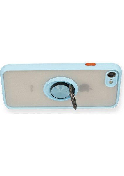 Iphone 8 Kılıf Montreal Yüzüklü Silikon Kapak - Buz Mavi 300099 modelleri