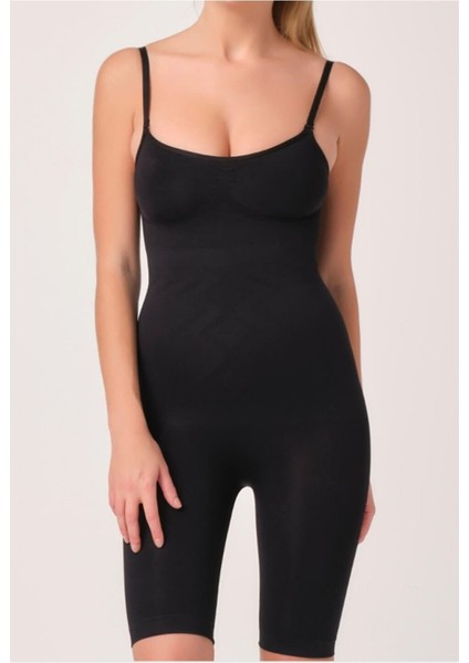 15009 Ip Askılı 1 Beden Küçülten Iz Yapmaz Paçalı Boy Sütyenli Korse