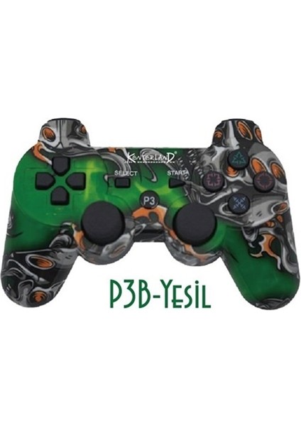 P3B-YESIL Ps3 Bluetooth Gamepad Oyun Kolu P3B