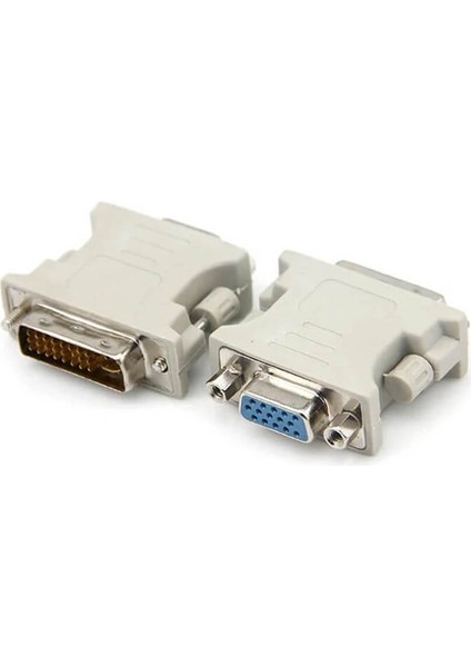 DVI 24+5 Erkek To VGA Dişi Çevirici Dönüştürücü - DVI VGA Adaptör