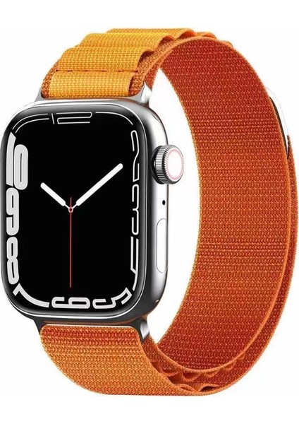 Apple Watch 44 mm Için Kumaş Desenli Naylon Kayış-Kordon Krd-74