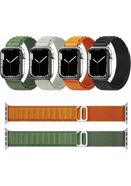 Apple Watch 44 mm Için Kumaş Desenli Naylon Kayış-Kordon Krd-74 indirimleri