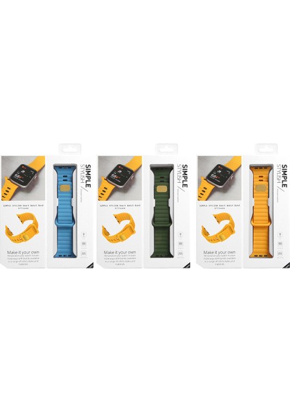 Apple Watch 42 mm Için Düz Desenli Silikon Kayış-Kordon Krd-73 fırsatları