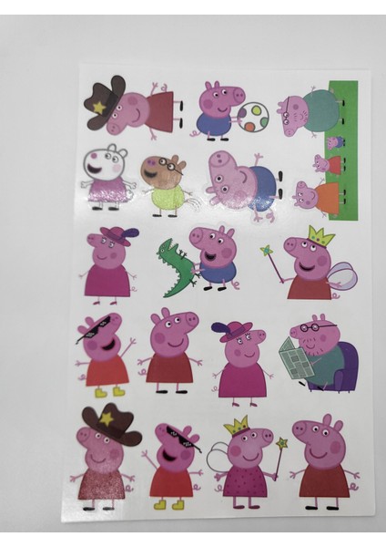 Peppa Pig, Peppa, George, Mummy, Daddy Geçici Dövme