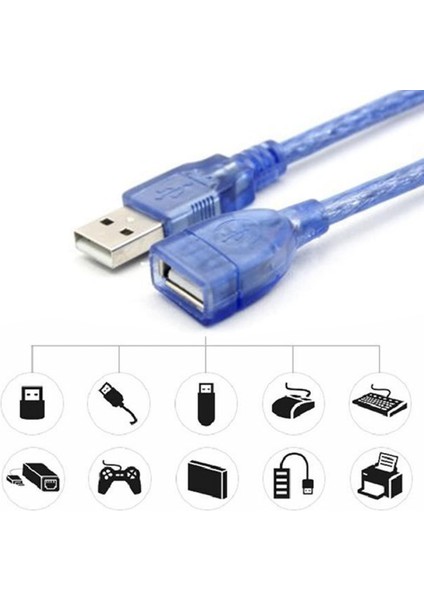 60 cm USB Uzatma Kablosu - USB Erkek USB Dişi Kablo