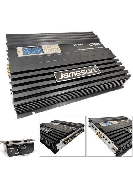 Oto Anfi 2500W 4 Kanal Bass Kontrol Jameson USA-505A