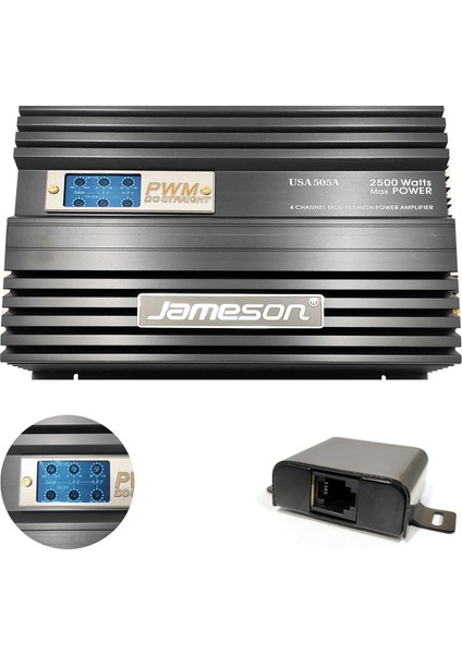 Oto Anfi 2500W 4 Kanal Bass Kontrol Jameson USA-505A