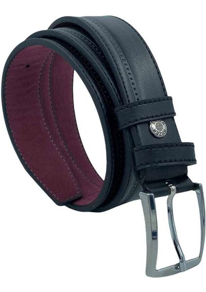 Siyah Çocuk Boy Suni Deri Desenli Model 3 Cm.lik Garson Klasik Kemer - G195-22K