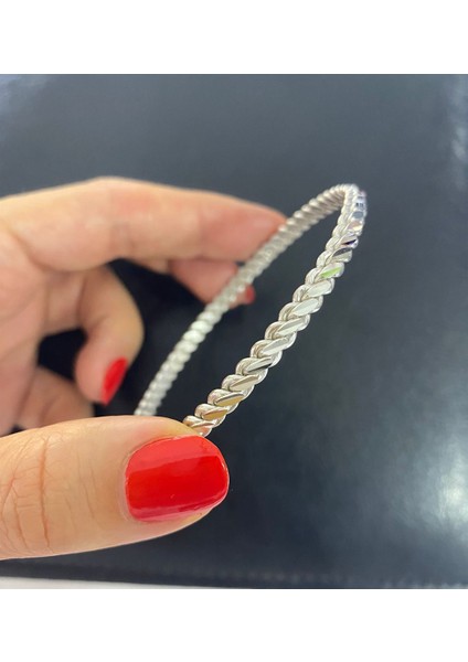 Kadın Gümüş 3'lü Burma Bilezik