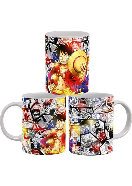 One Piece Manga Serisi Baskılı %100 Porselen Kupa