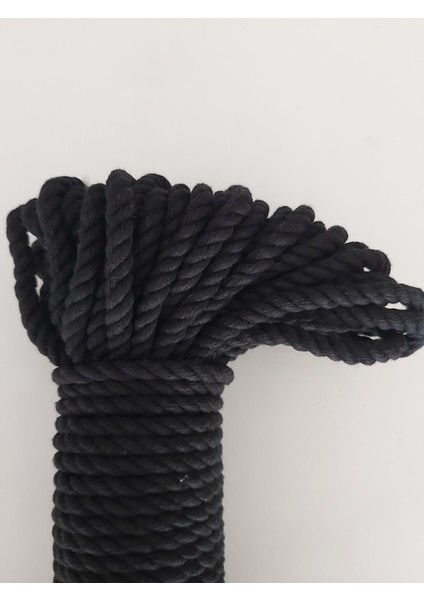 Premium Ropes - % 100 Pamuk - 3 Büküm - 4mm - <330GR  -  Siyah