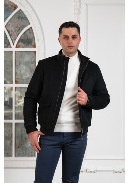 Regular Fit Yünlü Dik Yaka Astarlı Içi Elyaflı Kaşe Mont indirimleri