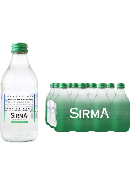 Cam Şişe Su 330 ml 12'li Paketsu