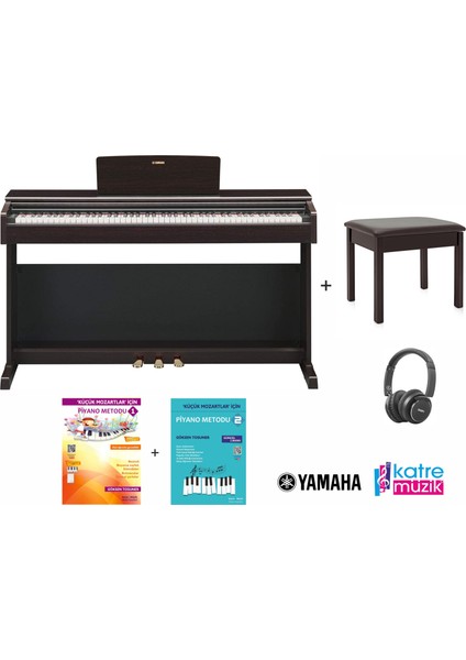 YDP145R Gül Ağacı Dijital Piyano Seti (Tabure-Kulaklık-Piyano Metodları )